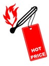 Hot price label Royalty Free Stock Photo