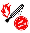 Hot price label Royalty Free Stock Photo