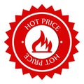 Hot price label Royalty Free Stock Photo