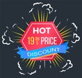 Discounts with Hot Price, Offer on Sale Caption