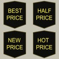 hot price tags set. Royalty Free Stock Photo