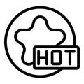 Hot promo code icon outline vector. Digital price