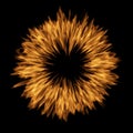 Hot raging blaze of fire, circle round ring flame shape Royalty Free Stock Photo
