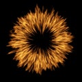 Hot raging blaze of fire, circle round ring flame shape