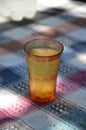 hot rakia inj a cold glass Royalty Free Stock Photo