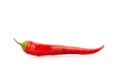 Hot red chili pepper white background Royalty Free Stock Photo