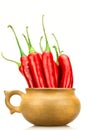 Hot red chili pepper white background Royalty Free Stock Photo