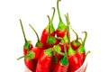 Hot red chili pepper white background Royalty Free Stock Photo