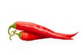 Hot red chili pepper white background Royalty Free Stock Photo