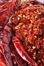 Hot Red Chilli Chillies pepper whole and crushed Royalty Free Stock Photo