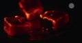 Hot red coals close-up Coal hookah Royalty Free Stock Photo