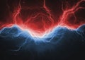 Hot red fire and cold ice lightning Royalty Free Stock Photo