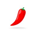 Hot red pepper logo illustration