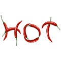 Hot red peppers Royalty Free Stock Photo