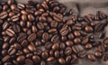 hot roasted coffee beans Royalty Free Stock Photo