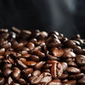 Hot roasted coffee beans Royalty Free Stock Photo