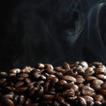 Hot roasted coffee beans Royalty Free Stock Photo