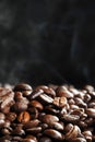 Hot roasted coffee beans Royalty Free Stock Photo