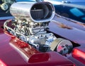 Hot Rod Chrome Supercharger Royalty Free Stock Photo