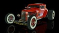 Hot Rod 3D render Royalty Free Stock Photo