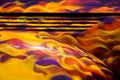 Hot Rod Flame Paint Job in Yellow Red & Purple Royalty Free Stock Photo