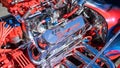 Hot rod Ford engine Royalty Free Stock Photo