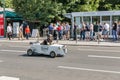 Hot rod small car in Berlin downtown, Germany. Royalty Free Stock Photo