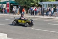 Hot rod small car in Berlin downtown, Germany. Royalty Free Stock Photo