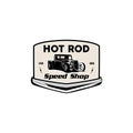 Hot rod speed shop logo vector