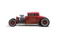 Hot Rod 3D render Royalty Free Stock Photo