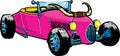 Hot Rod style car with large horns Royalty Free Stock Photo