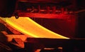 Hot-rolled steel process in steel industry Royalty Free Stock Photo