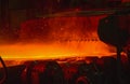 Hot-rolled steel process Royalty Free Stock Photo