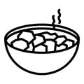 Hot salad icon outline vector. Arabian cuisine