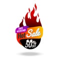 Hot Sale banner, vector illustration