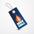 Hot Sale Blue Label with Fire Flame