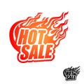 Hot sale, colored blazing inscription with a flame