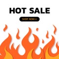 Hot sale concept in paper cut style Royalty Free Stock Photo