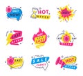 Hot Sale Countdown Badges with Last Offer and Chance Promo Sticker Vector Set Royalty Free Stock Photo
