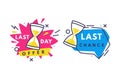 Hot Sale Countdown Badges with Last Offer and Chance Promo Sticker Vector Set Royalty Free Stock Photo