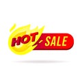 Hot sale fire button on white background.