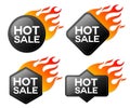 Hot sale fire labels set. on white background.