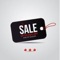 Hot Sale label.Special offer. Shoulder, big sale, discount up to off, shop now. Royalty Free Stock Photo