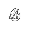 Hot sale promotion line icon