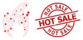 Hot Sale Scratched Seal and Fire Mesh Network Star Mosaic