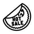 hot sale sticker line icon vector illustration