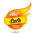 Hot sale vector flaming label