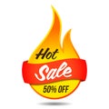 Hot sale vector flaming label