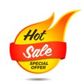 Hot sale vector flaming label