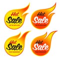 Hot sale vector flaming labels stickers banners